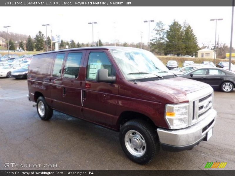 Royal Red Metallic / Medium Flint 2011 Ford E Series Van E150 XL Cargo