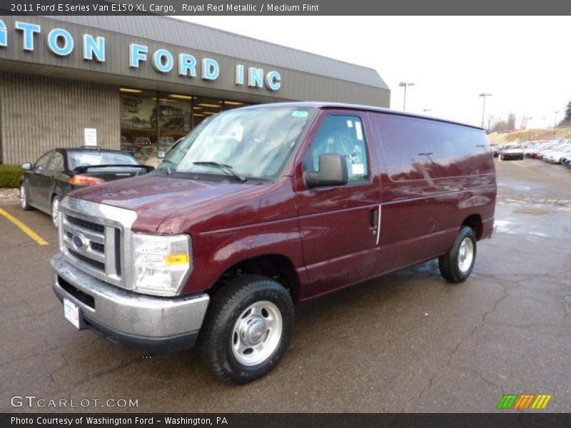 Royal Red Metallic / Medium Flint 2011 Ford E Series Van E150 XL Cargo
