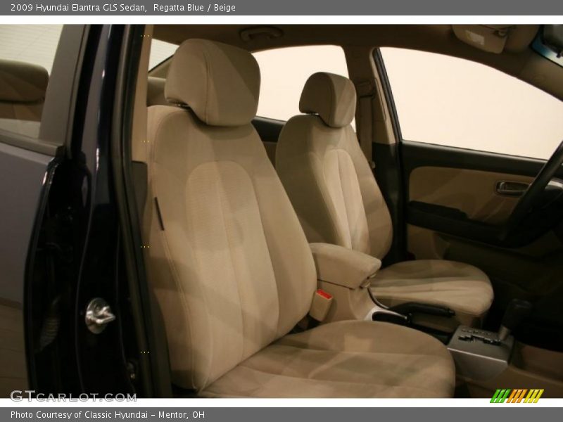 Regatta Blue / Beige 2009 Hyundai Elantra GLS Sedan
