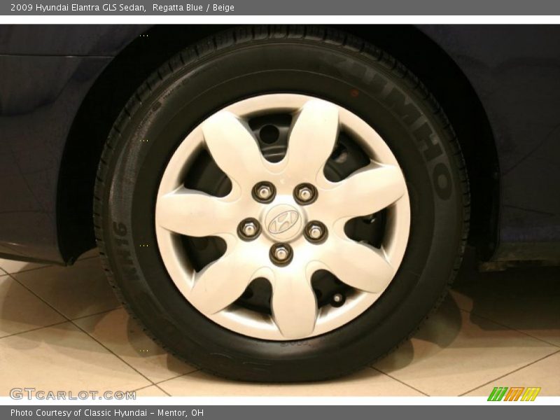 Regatta Blue / Beige 2009 Hyundai Elantra GLS Sedan