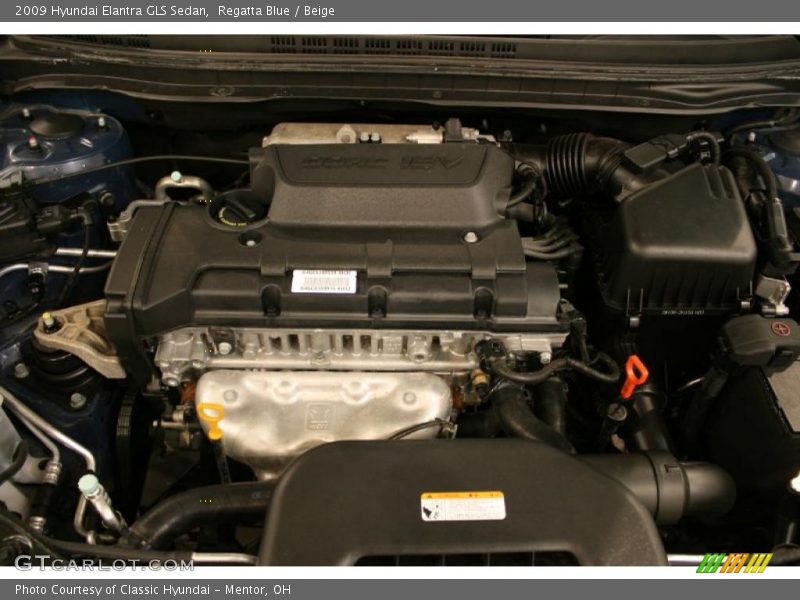 Regatta Blue / Beige 2009 Hyundai Elantra GLS Sedan