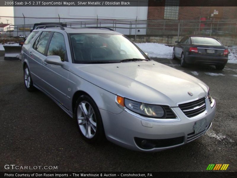 Silver Metallic / Obsidian Black 2006 Saab 9-5 2.3T SportCombi Wagon