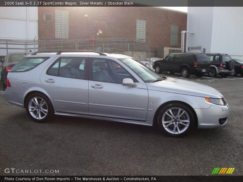 Silver Metallic / Obsidian Black 2006 Saab 9-5 2.3T SportCombi Wagon