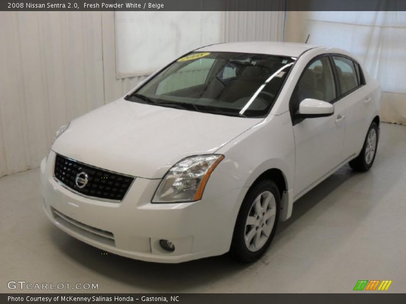 Fresh Powder White / Beige 2008 Nissan Sentra 2.0