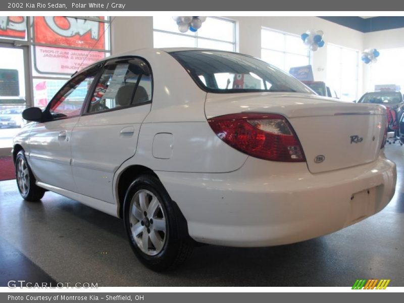 Polar White / Gray 2002 Kia Rio Sedan