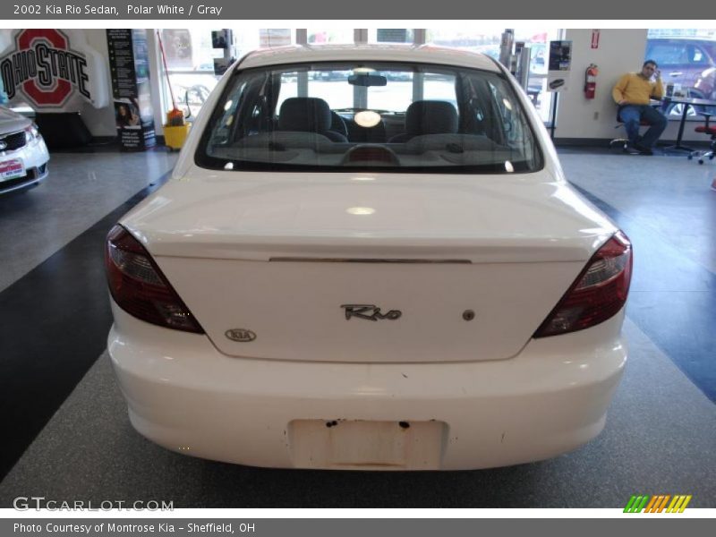 Polar White / Gray 2002 Kia Rio Sedan