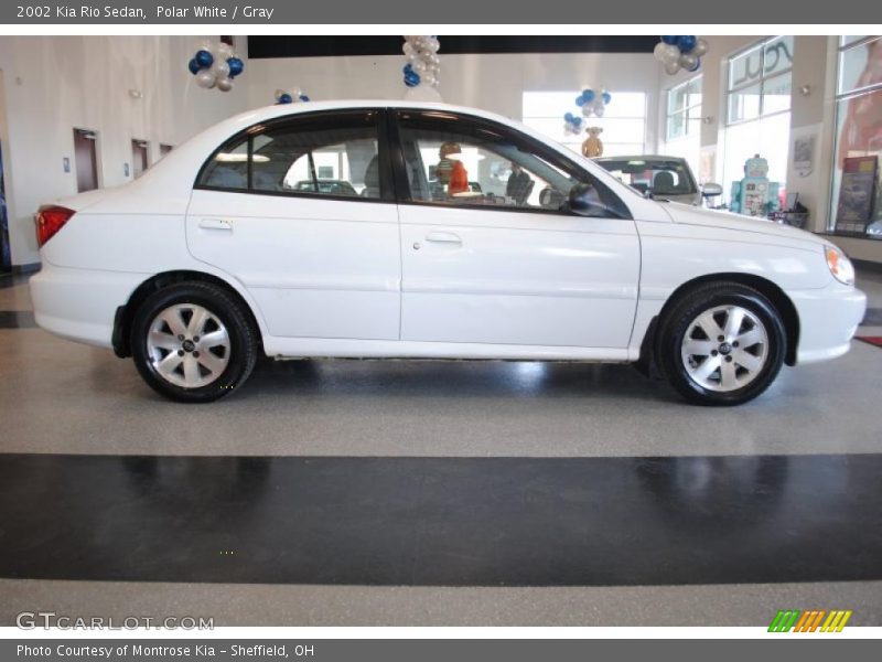 Polar White / Gray 2002 Kia Rio Sedan