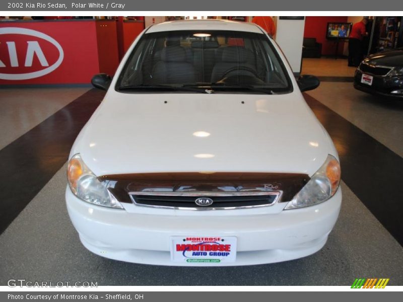 Polar White / Gray 2002 Kia Rio Sedan