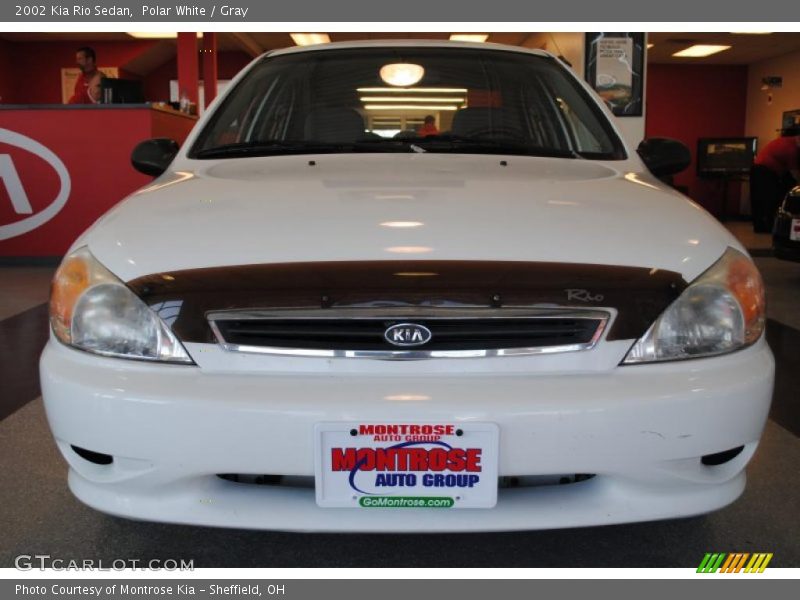 Polar White / Gray 2002 Kia Rio Sedan
