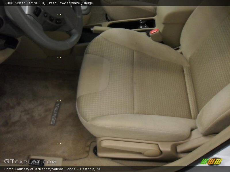 Fresh Powder White / Beige 2008 Nissan Sentra 2.0