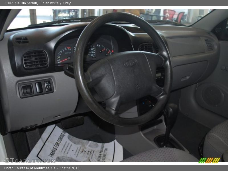 Polar White / Gray 2002 Kia Rio Sedan