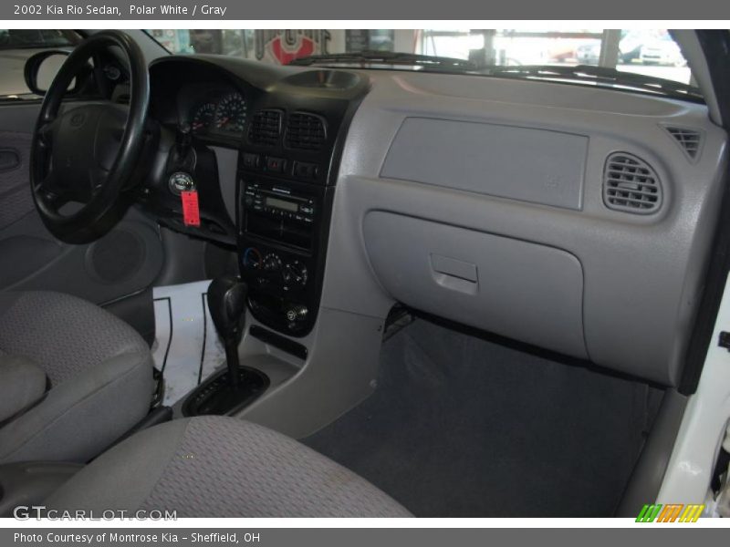 Polar White / Gray 2002 Kia Rio Sedan