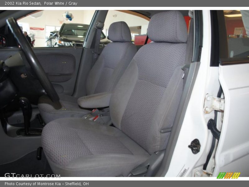 Polar White / Gray 2002 Kia Rio Sedan