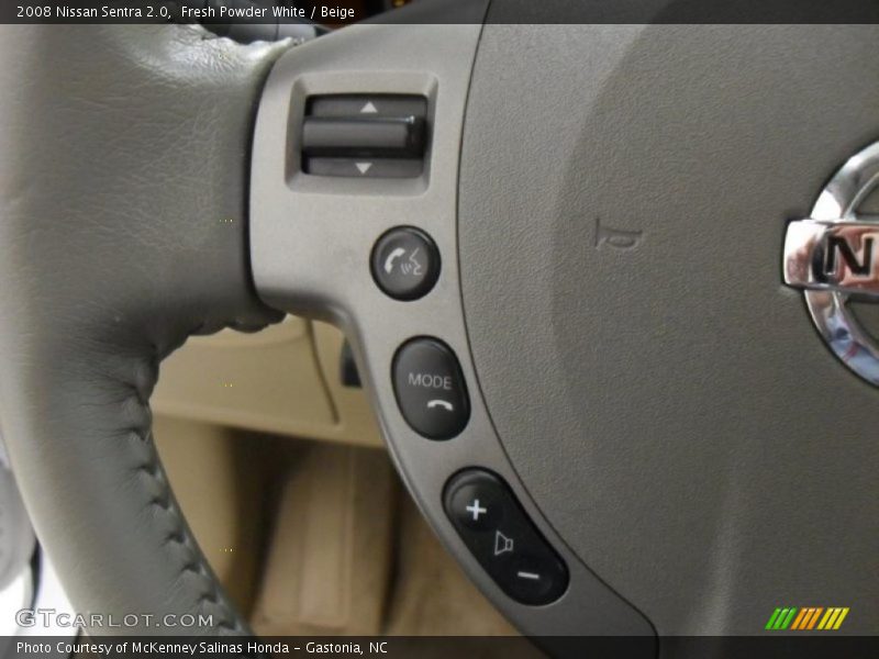 Fresh Powder White / Beige 2008 Nissan Sentra 2.0