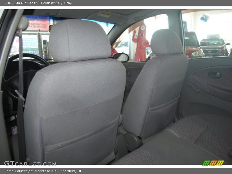Polar White / Gray 2002 Kia Rio Sedan