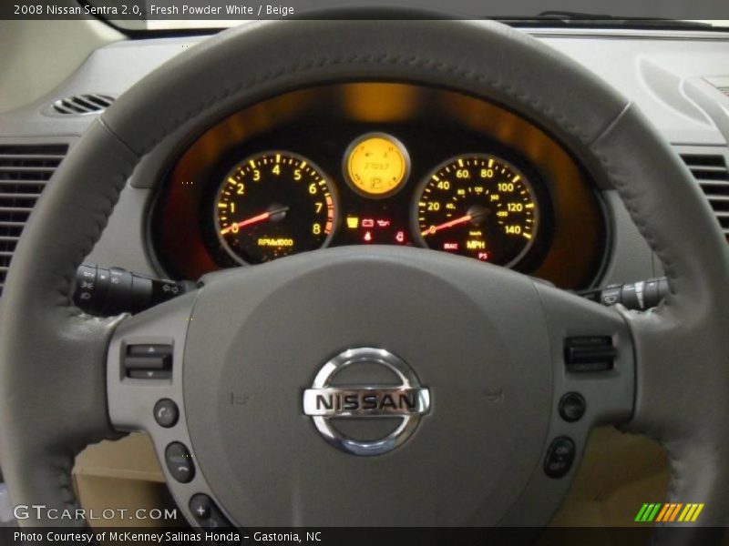 Fresh Powder White / Beige 2008 Nissan Sentra 2.0