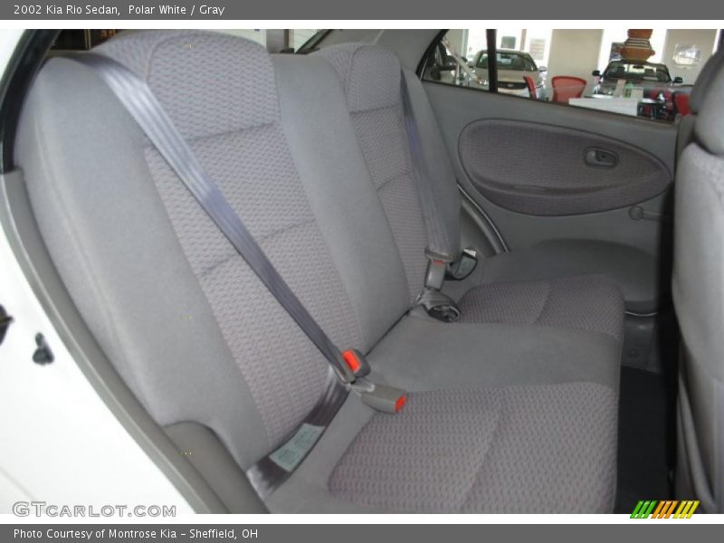 Polar White / Gray 2002 Kia Rio Sedan