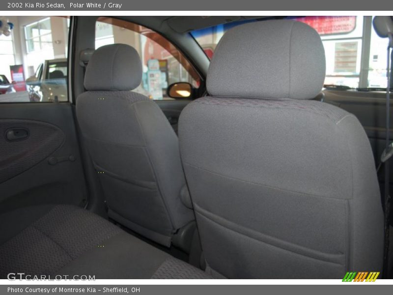 Polar White / Gray 2002 Kia Rio Sedan