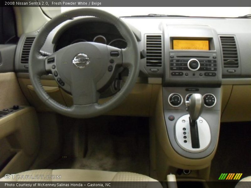 Fresh Powder White / Beige 2008 Nissan Sentra 2.0