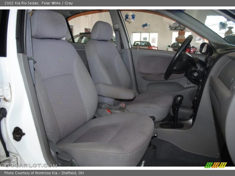 Polar White / Gray 2002 Kia Rio Sedan