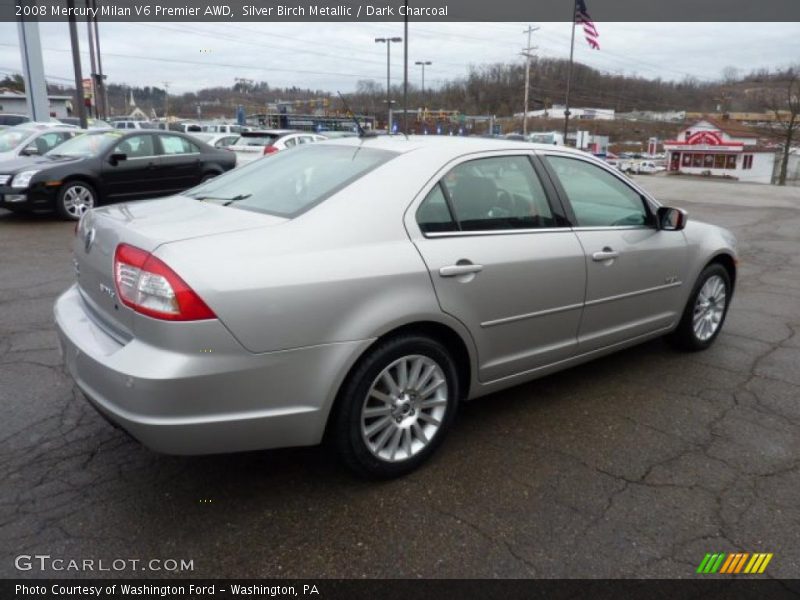 Silver Birch Metallic / Dark Charcoal 2008 Mercury Milan V6 Premier AWD