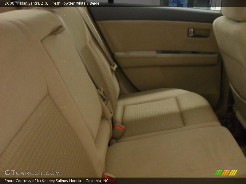Fresh Powder White / Beige 2008 Nissan Sentra 2.0