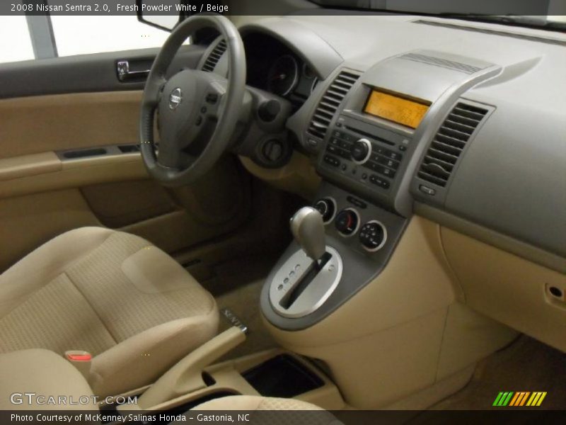 Fresh Powder White / Beige 2008 Nissan Sentra 2.0