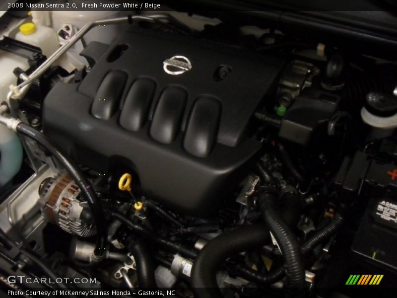 Fresh Powder White / Beige 2008 Nissan Sentra 2.0