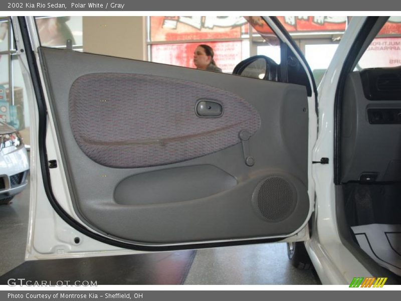 Polar White / Gray 2002 Kia Rio Sedan