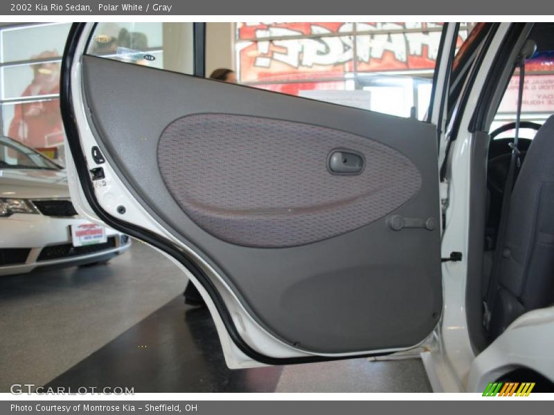 Polar White / Gray 2002 Kia Rio Sedan