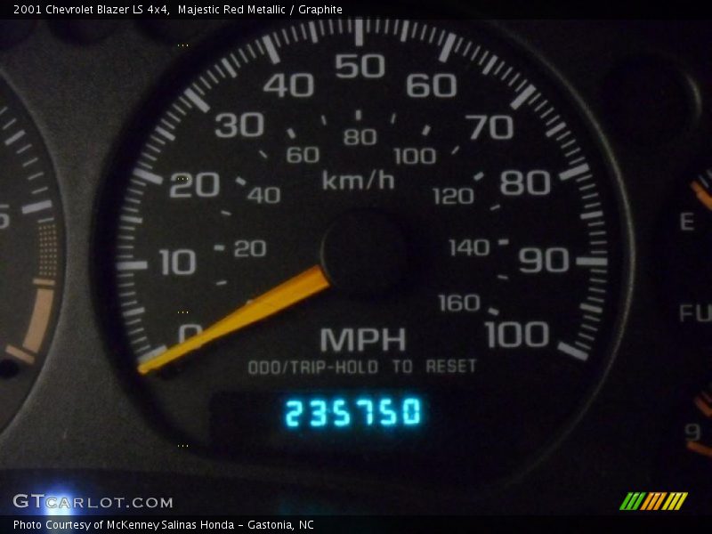 Majestic Red Metallic / Graphite 2001 Chevrolet Blazer LS 4x4