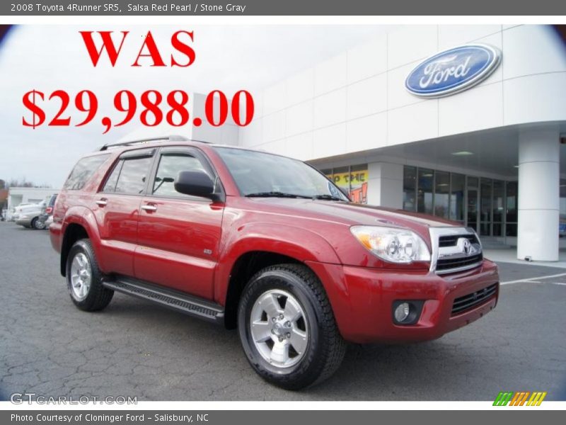 Salsa Red Pearl / Stone Gray 2008 Toyota 4Runner SR5