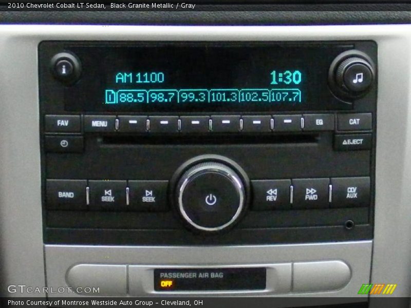 Black Granite Metallic / Gray 2010 Chevrolet Cobalt LT Sedan