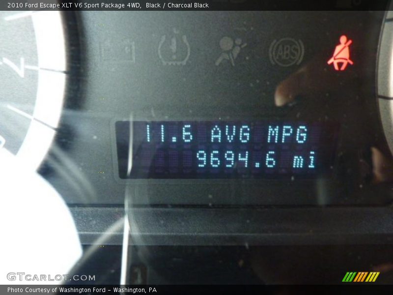 Black / Charcoal Black 2010 Ford Escape XLT V6 Sport Package 4WD
