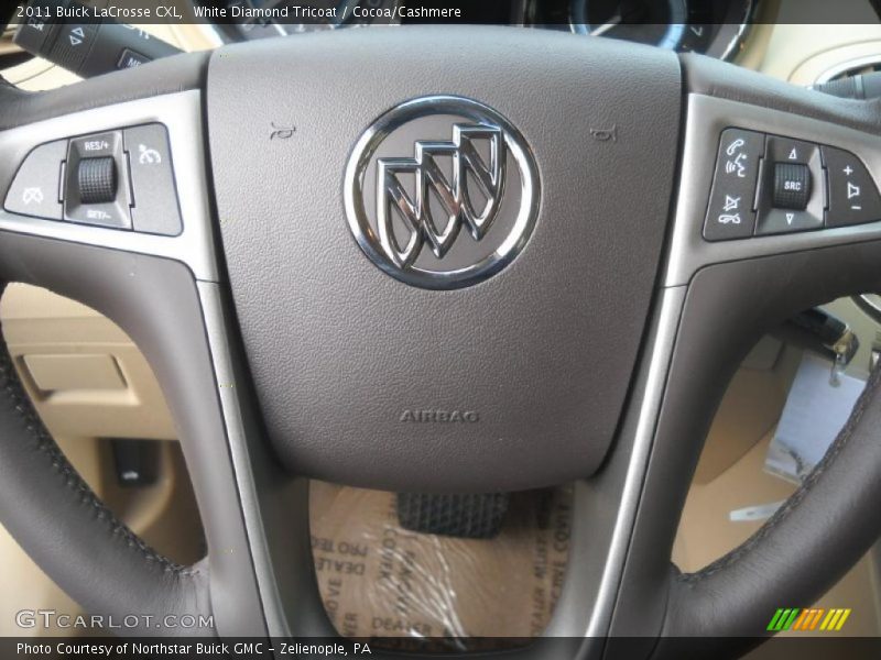 White Diamond Tricoat / Cocoa/Cashmere 2011 Buick LaCrosse CXL