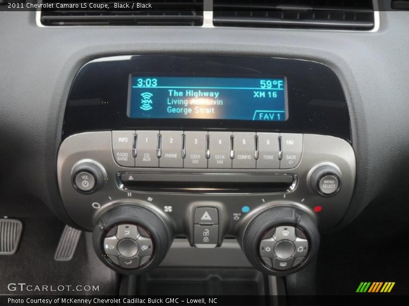 Controls of 2011 Camaro LS Coupe