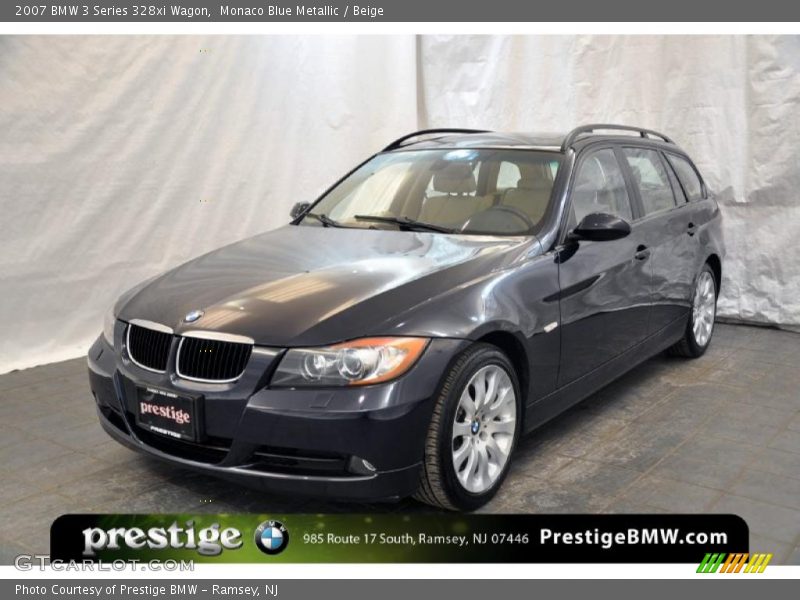 Monaco Blue Metallic / Beige 2007 BMW 3 Series 328xi Wagon