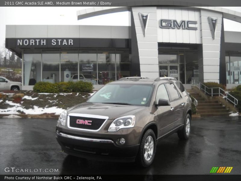 Medium Brown Metallic / Ebony 2011 GMC Acadia SLE AWD