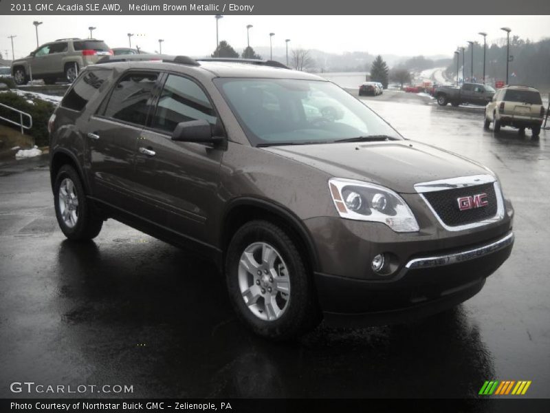 Medium Brown Metallic / Ebony 2011 GMC Acadia SLE AWD
