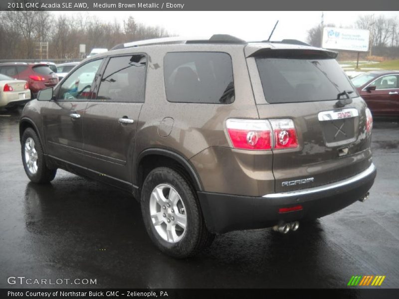 Medium Brown Metallic / Ebony 2011 GMC Acadia SLE AWD
