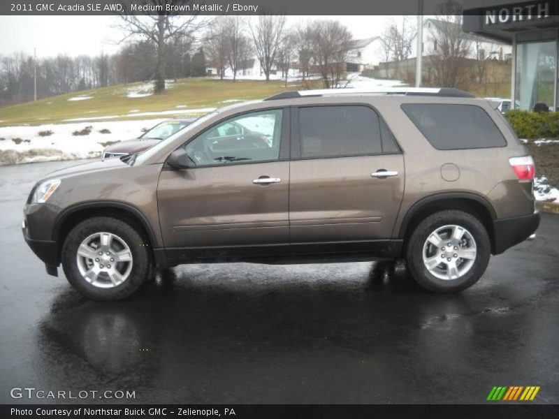Medium Brown Metallic / Ebony 2011 GMC Acadia SLE AWD
