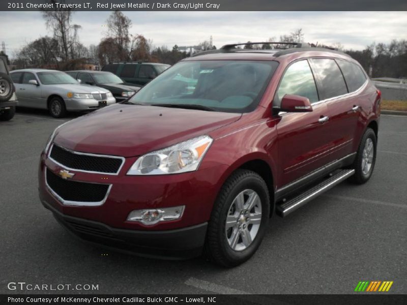 Red Jewel Metallic / Dark Gray/Light Gray 2011 Chevrolet Traverse LT