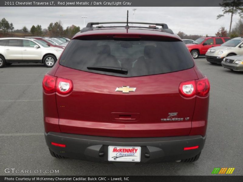 Red Jewel Metallic / Dark Gray/Light Gray 2011 Chevrolet Traverse LT