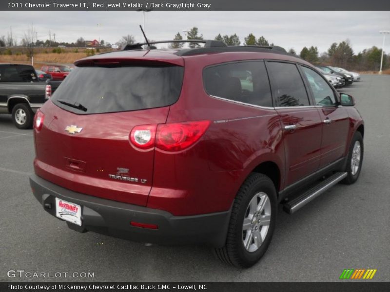 Red Jewel Metallic / Dark Gray/Light Gray 2011 Chevrolet Traverse LT