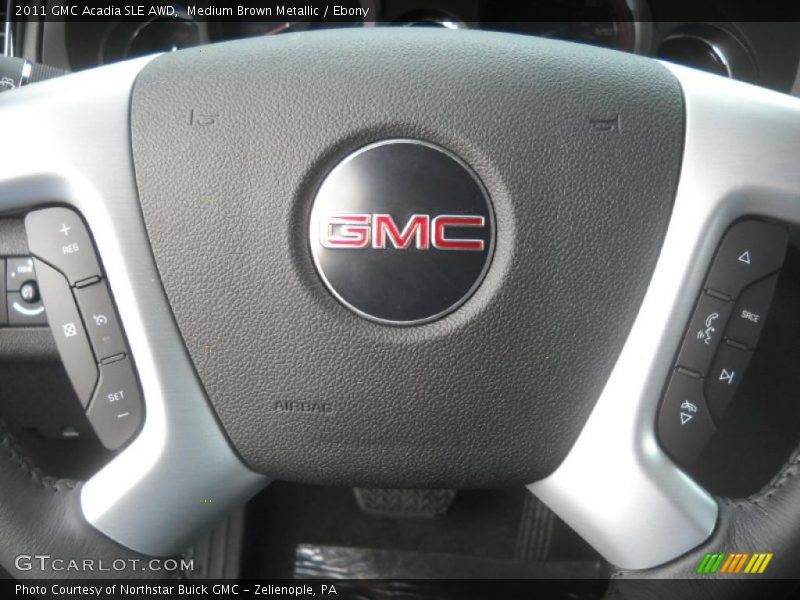 Medium Brown Metallic / Ebony 2011 GMC Acadia SLE AWD