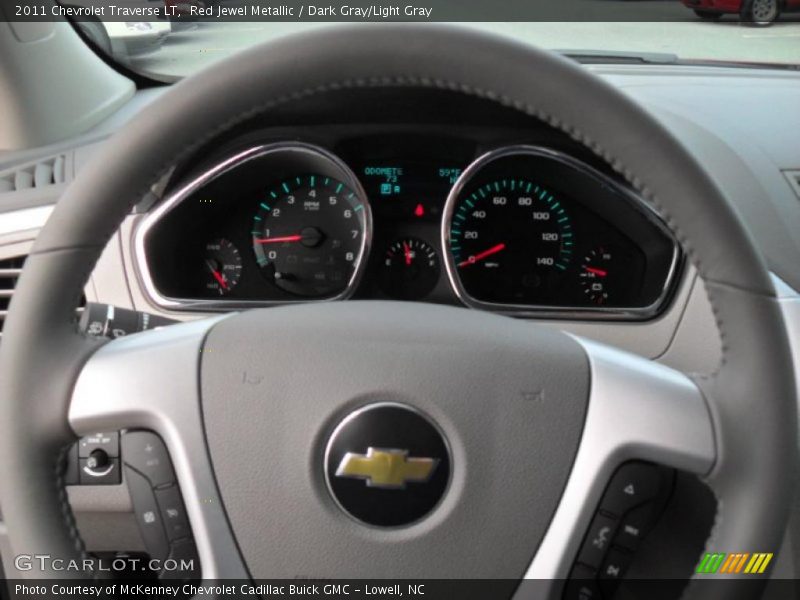 Red Jewel Metallic / Dark Gray/Light Gray 2011 Chevrolet Traverse LT