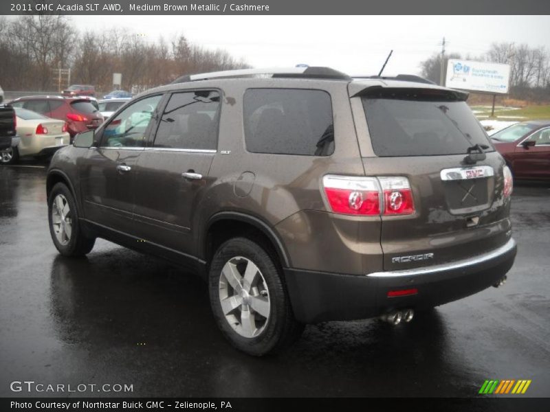 Medium Brown Metallic / Cashmere 2011 GMC Acadia SLT AWD