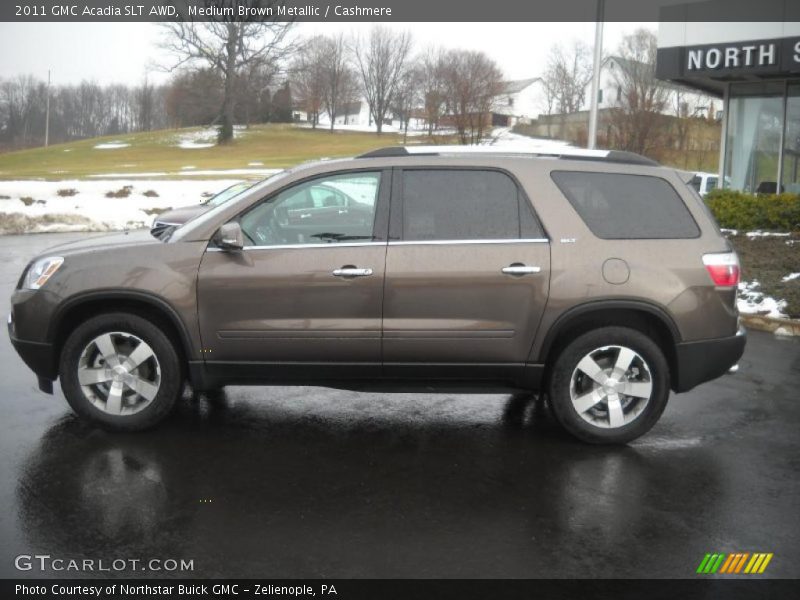Medium Brown Metallic / Cashmere 2011 GMC Acadia SLT AWD