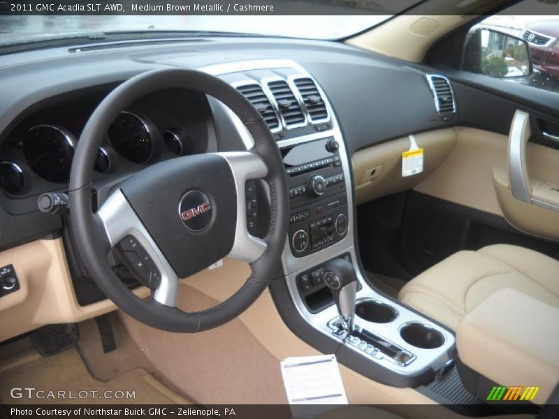 Medium Brown Metallic / Cashmere 2011 GMC Acadia SLT AWD