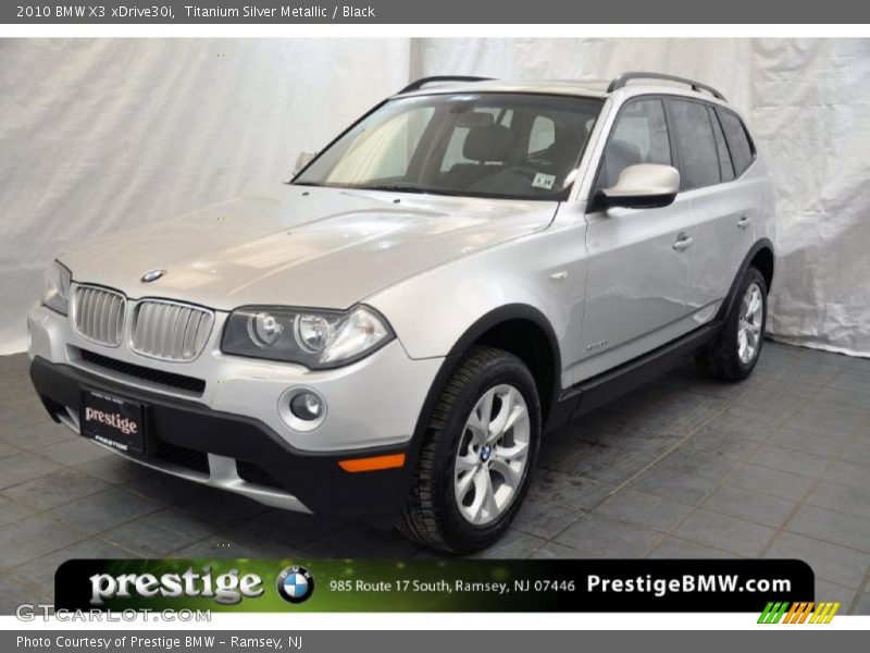 Titanium Silver Metallic / Black 2010 BMW X3 xDrive30i